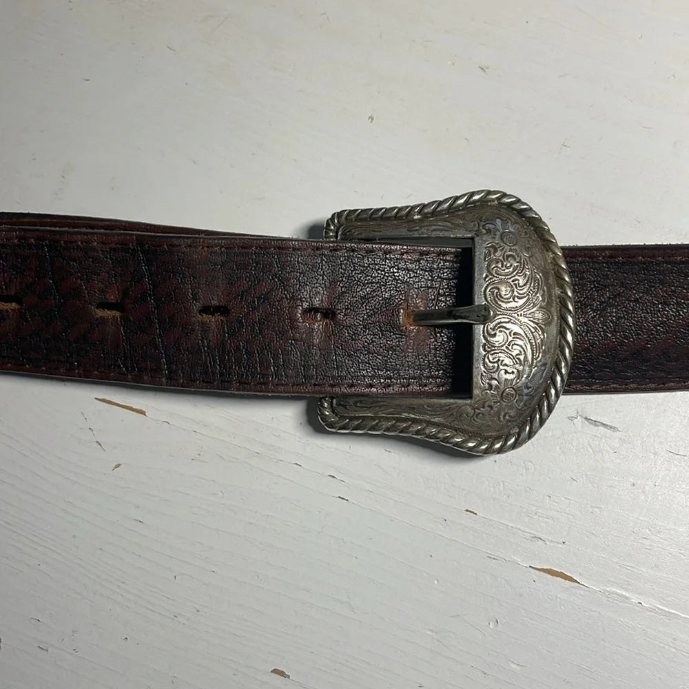 Nacona Belt Company brown leather her Western belt size 40